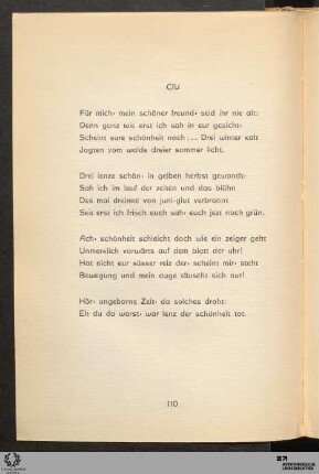 CIV: Für mich · mein schöner freund · seid ihr nie alt: