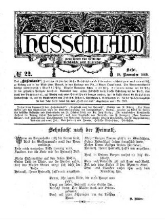 No. 22, 19. November 1889