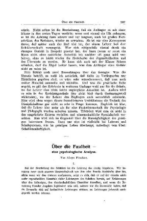 Über die Faulheit : eine psychologische Analyse