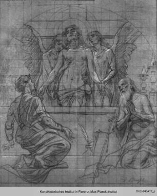 Auferstehung Christi mit dem Heiligen Hieronymus und einem weiteren Heiligen