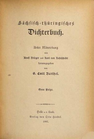 Sächsisch-thüringisches Dichterbuch