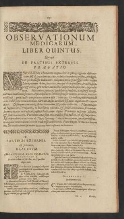 Liber Quintus, Qui agit De Partibus Externis.