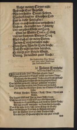 Ach was ist unsre Zeit? Was sind all unsre Tage?[...]