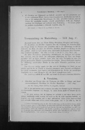 Versammlung zu Marienburg. - 1451 Aug. 6.