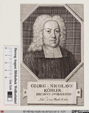 Bildnis Georg Nicolaus Köhler