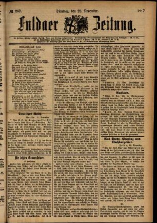 Ausgabe vom Dienstag, den 22. November 1887.