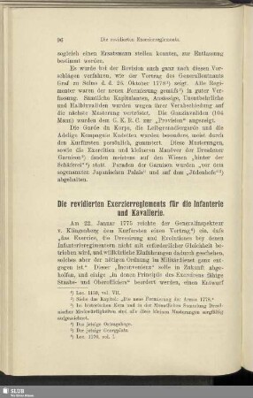 Die revidierten Exerzierreglements für die Infanterie und Kavallerie