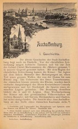 Aschaffenburg : Führer durch die Stadt und nächste Umgebung