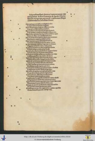 Ad...Ioannem de lapide Chartusianum...Elegia commendaticia Sebastiani Brant.