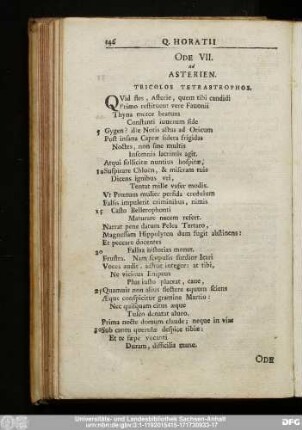 Ode VII. ad Asterien.