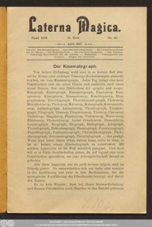 Band XIII. II. Heft. Nr. 50. April 1897.