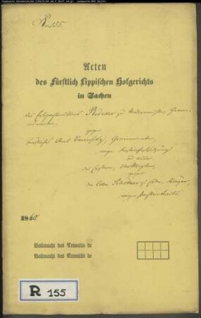 Redeker in der Niedermühle bei Kalldorf gegen Amt Varenholz - Kostenfestsetzung im Verfahren gegen Schötker