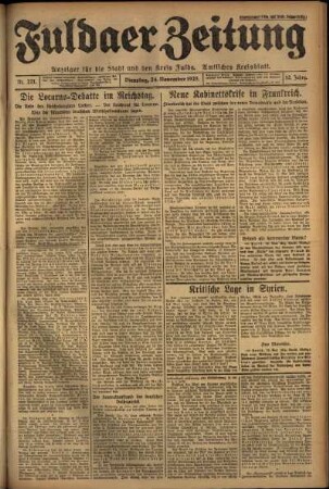 Ausgabe vom Dienstag, den 24. November 1925.