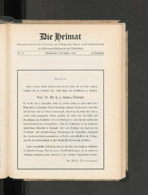 Nachruf: Prof. Dr. h. c. Asmus Petersen