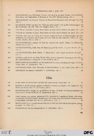 Glas (Nr. 588-603)