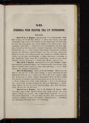 XII. Aterresa Fran Irkutsk Till S:T Petersburg.