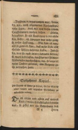Siebzehntes Kapitel. Die Tugend ist schwer zu finden, die der Gewalt einer langen und reizenden Versuchung zu widerstehn vermag.