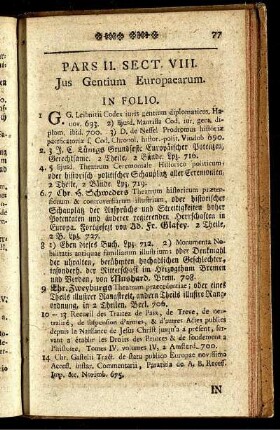Sectio VIII. Jus Gentium Europaearum.