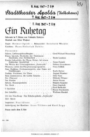 Ein Ruhetag