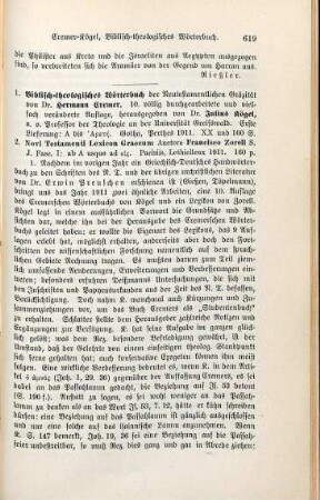 619-621 [Rezension] Cremer, Hermann, Biblisch-theologisches Wörterbuch der neutestamentlichen Gräcität