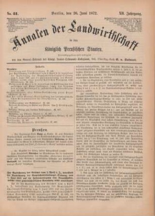 No. 51. Berlin, den 26. Juni 1872. XII. Jahrgang.