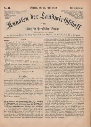 No. 51. Berlin, den 26. Juni 1872. XII. Jahrgang.