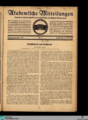 Akademische Mitteilungen : amtliches Mitteilungsblatt der Technischen Hochschule Fridericiana