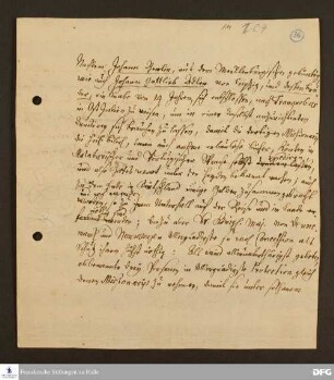 Gesuch August Hermann Franckes an Friedrich IV. König von Dänemark und Norwegen.