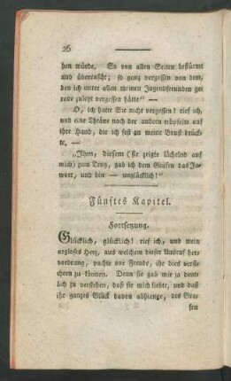 Fünftes Kapitel. Fortsetzung.
