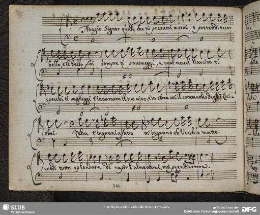 Recitativo: Adagio signor quello che tu presumi assai