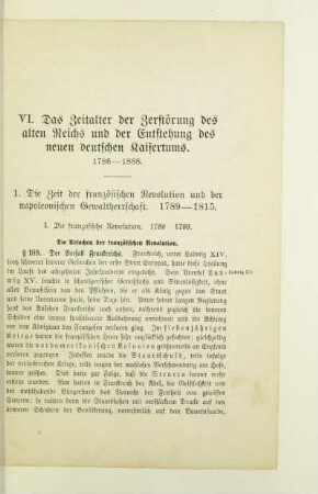 1. Die Zeit der französischen Revolution und der napoleonischen Gewaltherrschaft. 1789-1815
