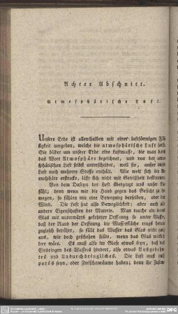 Achter Abschnitt. Atmosphärische Luft