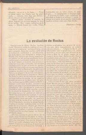 La evolución de Reclus