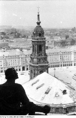 Dresden. Blick vom Rathausturm, 1958