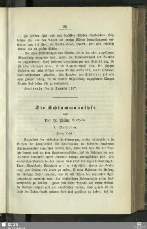Die Schlämmanalyse