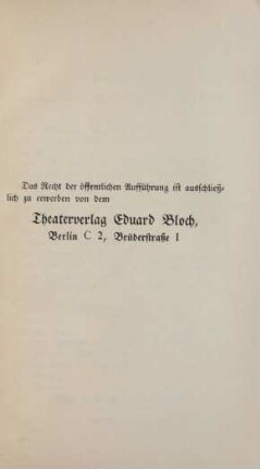 Das Recht der öffentlichen Aufführung ...