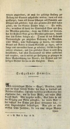 Sechzehnte Homilie