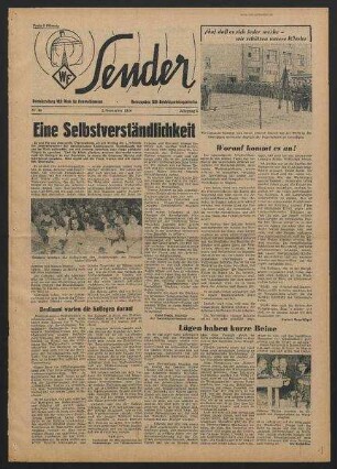 Betriebszeitung 'WF-Sender', Nr.43/1956 (2. November 1956)