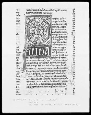 Gratian — Initiale Q(uidam frequentia), Folio 196recto