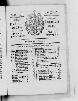 37tes Stück, Ausgabe vom 13. September 1797