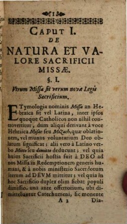 Ara Coeli Seu Memoria Mirabilium De Augustissimo Missae Sacrificio : Speculativè & practice concinnata