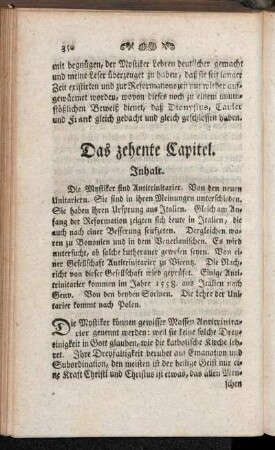 Das zehente Capitel.