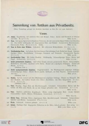 Sammlung von Antiken aus Privatbesitz (Nr. 586-691)