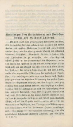 1-37 Vorlesungen über Katholicismus und Protestantismus