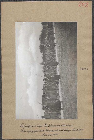 Kriegsgefangenenlager Puchheim (Einbringung gefangener Franzosen durch den bayer. Landsturm November 1914)