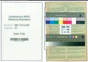 Entnazifizierung Fritz Voss , geb. 28.09.1902 (Angestellter)