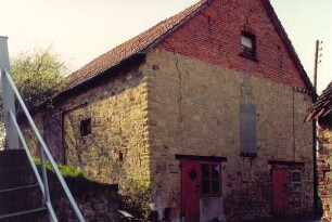 Braker Str. 144 / Scheune / Blick von der Seite. Detmold. Brokhausen. Papierabzug
