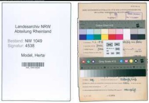 Entnazifizierung Herta Model , geb. 04.02.1892 ()