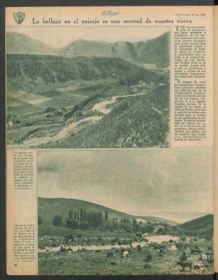 La belleza en el paisaje es una merced de nuestra tierra