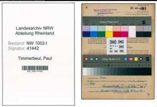 Entnazifizierung Paul Timmerbeul, geb. 26.08.1894 (Abt.Leiter)